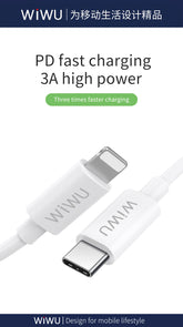 WiWU Fast Charging Cable USB-C to Lightning
